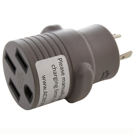 Ac Works EV Charging Adapter NEMA L6-20P 20A 250V Locking Plug to 50A EV Tesla Adapter EVL620SS